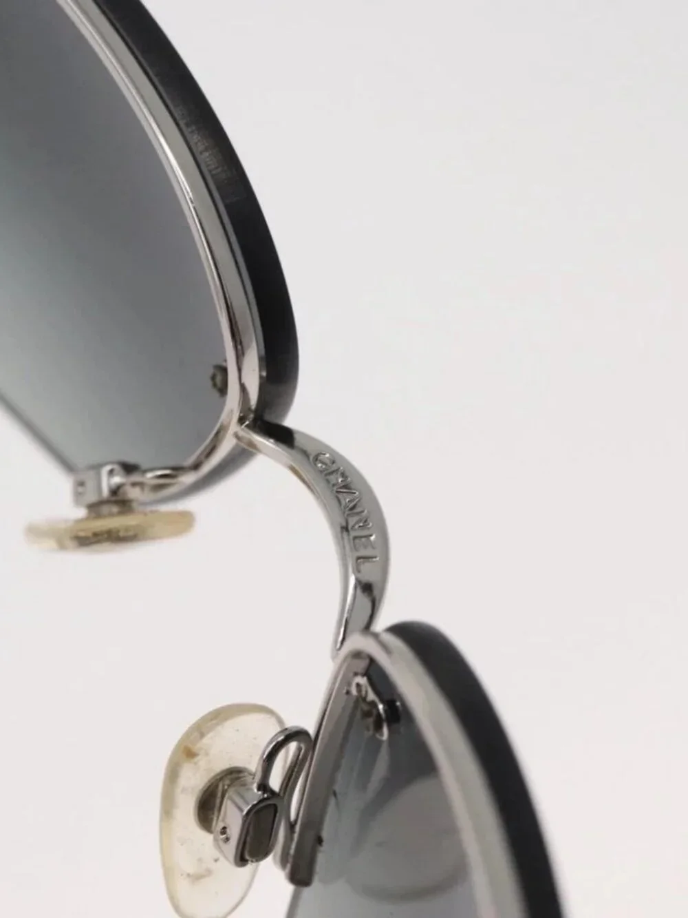 CHANEL Sunglasses plastic Opal CC Auth 162593